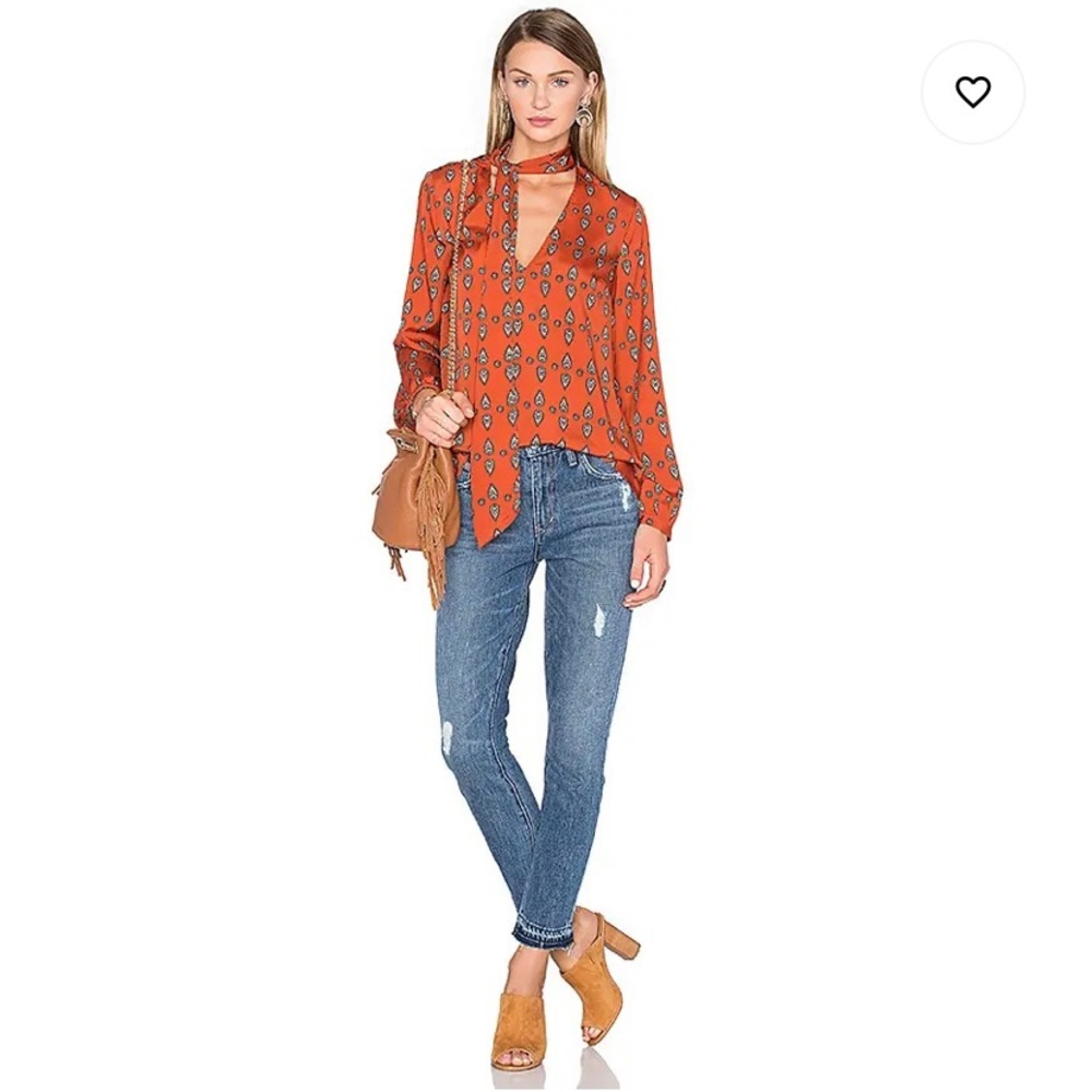 House of Harlow Naomi Burnt Orange Blouse S